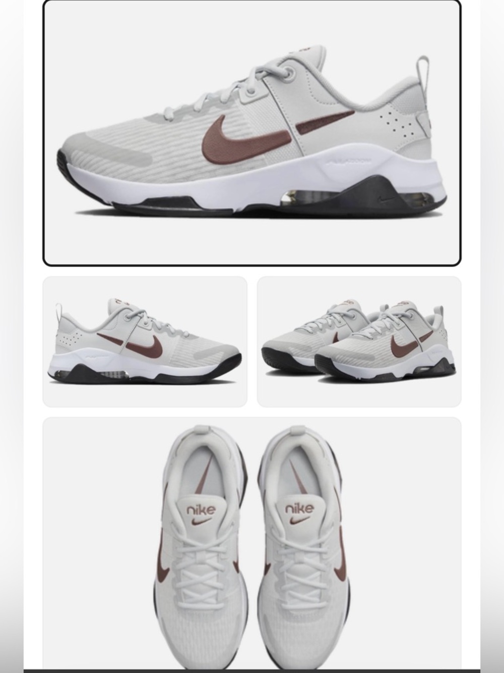 Nike Sneakers - Light Gray with Brown Swoosh - Picture 5 of 5